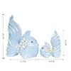 Modern Minimalist Sky Love Fish Art Figures | Beautiful Home Decor- (Set of 2 Pc, Sky)