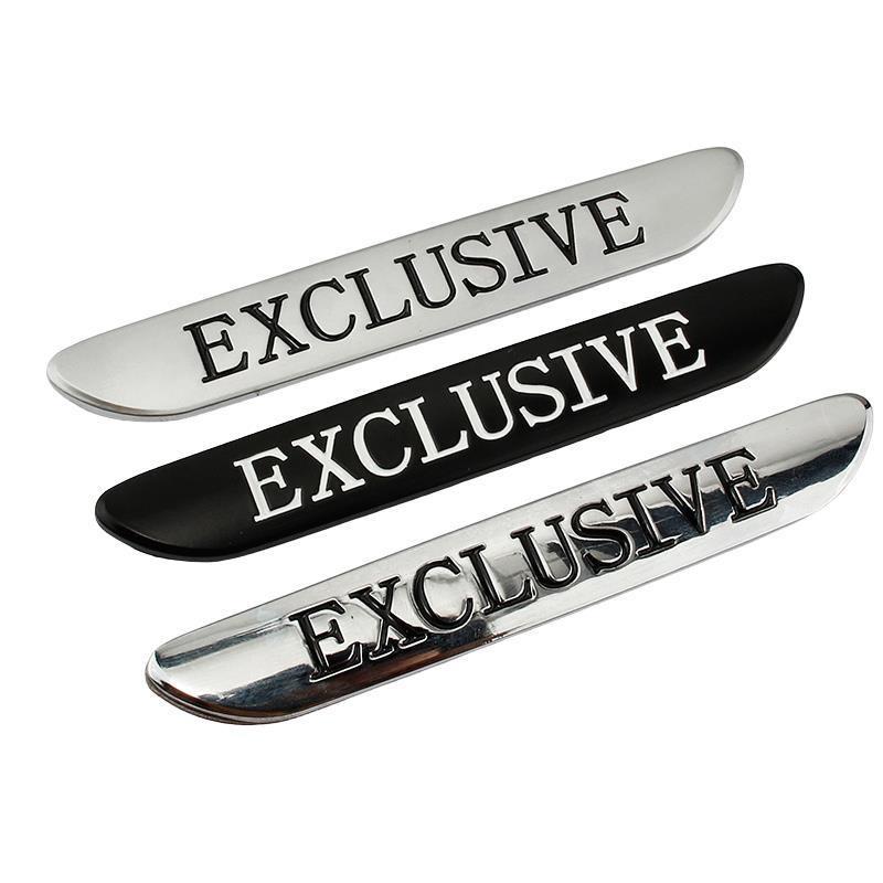 2PC 3D Metal EXCLUSIVE Side Fender Sticker Emblem Badge Car For Mercedes Benz W205 W213 C43 C63 C200 E300 E200 AMG Accessories LB4