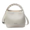 Ladies' Elegant Woven Bucket Bag Crossbody Bag - Detachable Shoulder Strap, Magnetic Buckle Design, Large Capacity Handbag