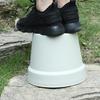 Plant Pot with Drainage Holes Plastic Flowerpot with Saucer Modern Flower Pot for Indoor Outdoor Plants Office Desk Garden
