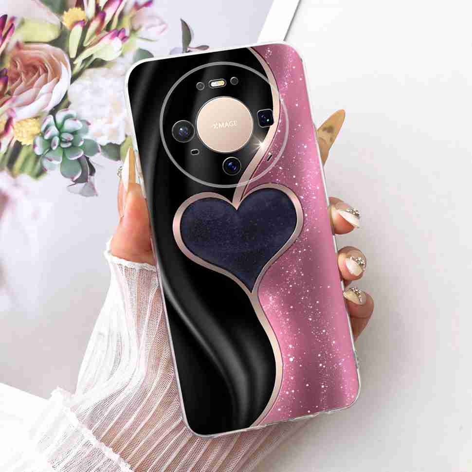 For Huawei Mate 80 5G 2025 Case VYG-AL00 Soft Silicone Sweet Heart Painted Cover Case For Huawei Mate80 Mate 80 TPU Fundas