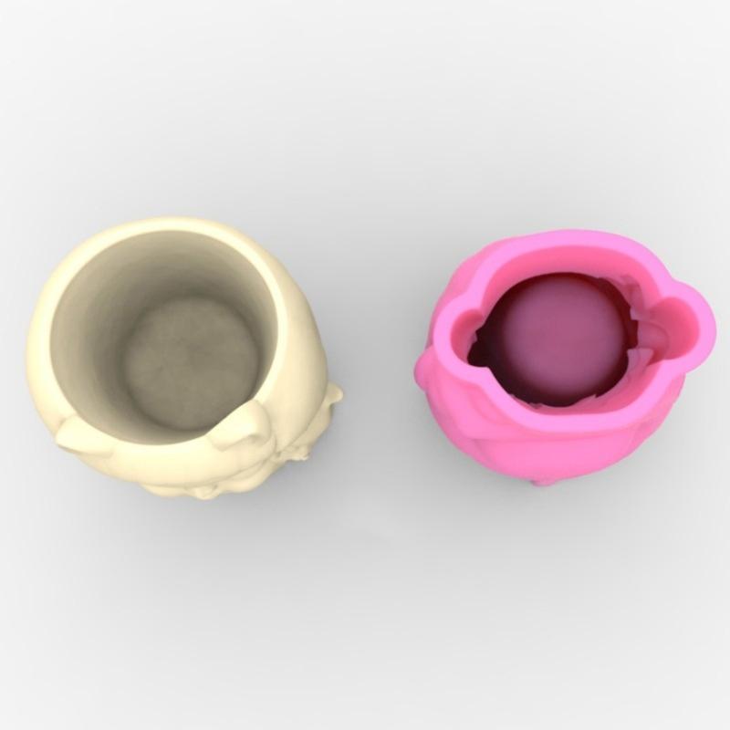 Garden Planter Pot Silicone Mold Girl and Puppy Vase Flower Pot Resin Mold Unique Gift Garden Decoration Planter Mold