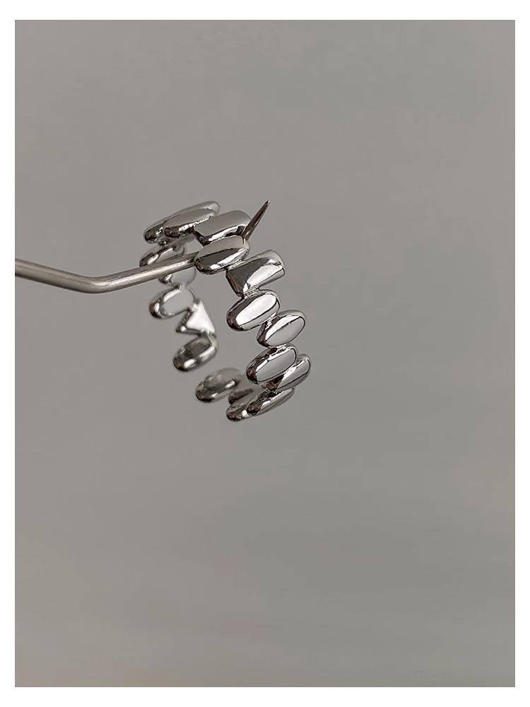 

Нишевое геометрическое открытое кольцо для женщин - Уникальный дизайн, украшение на указательный палец серебряный