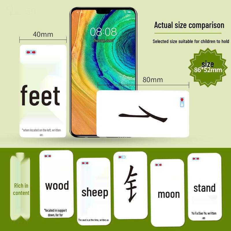 Magic Chinese Character Radical Fun Cards: Educational Spelling and Literacy Game for Kids