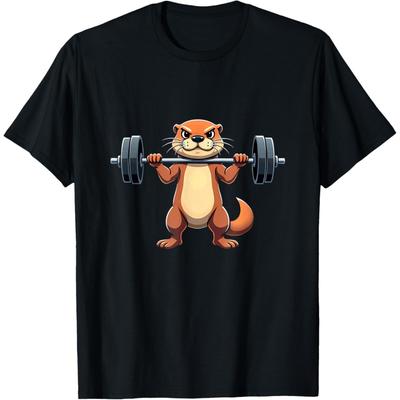 Workout Gym Otter Deadlift Weightlifting T-Shirt