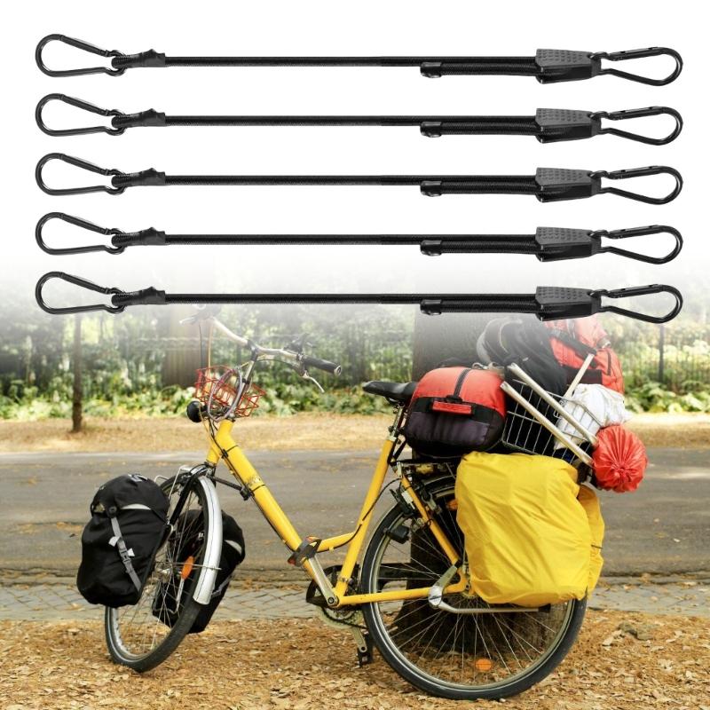 Bungee Cords with Hooks Adjustable Elastic Straps Truck Tie Down Straps Upgrades for Cargo Luggage & Outdoor Activity