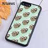 Krajews Sloths floral Style Soft Phone Case Cover For IPhone 18 17 Air 16 15 14 plus 11 12 13 pro max Plus coque Fundas