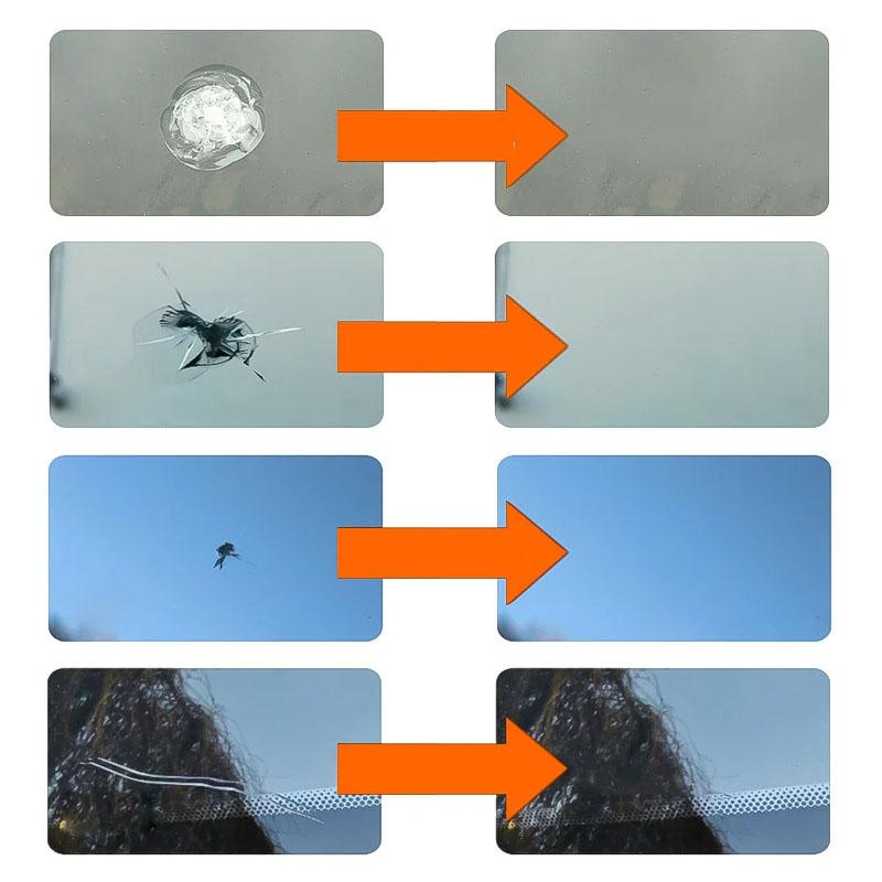 Big Long Crack Car Windshield Repair Kits Window Windscreen Polishing Tools Glue Resin Adhesive Set Fix Glass Rift Slit Cleft