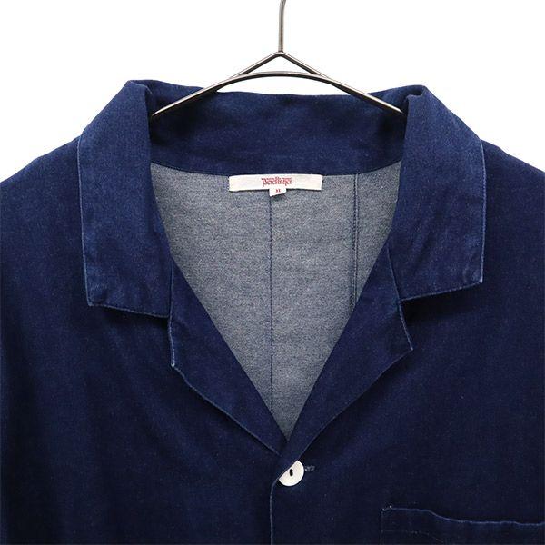 Badhiya Denim Chester Coat 2 Navy Men's Used