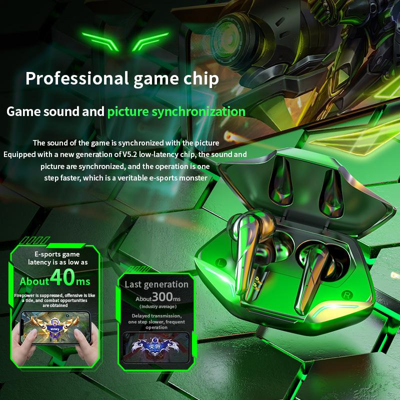 X15 TWS Gaming Wireless Buletooth 5.1 Headphones IPX7 9D Stereo Noise Reduction Low Latency Music Headsets For All Smart Phone