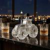 Traktorenförmiger Whiskey-Karaffe, 300ML Weinflasche mit Deckel, Klare Glasflasche für Whiskey Wein Spirituosen, Einzigartiges Neuheit Barzubehör Geschenk für Whiskey