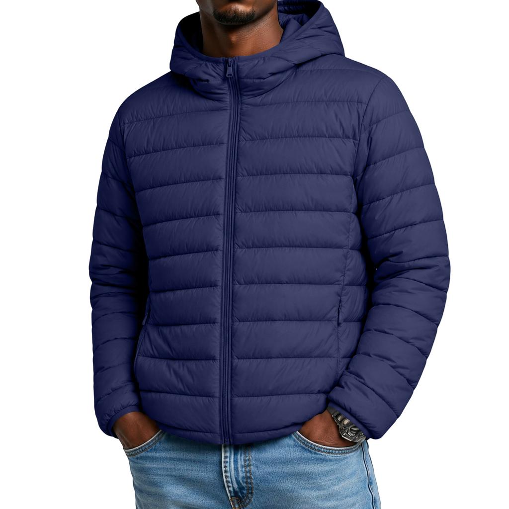 Unisex Lightweight Quilted Hooded Down Jacket for Men and Women - Down Coat for Fall and Winter