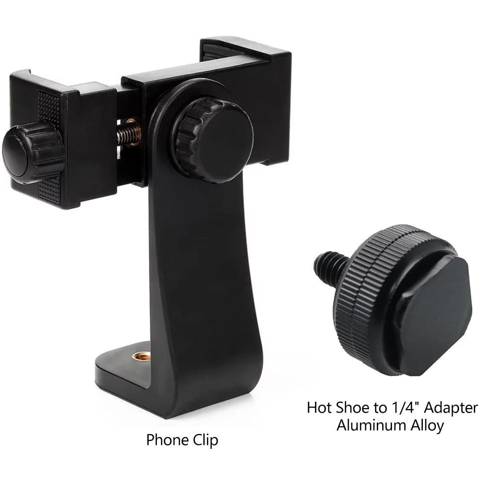 Tripod Montajı Evrensel 360 Derece Cep Telefonu Klipsi 1/4 Vida Cep Telefonu Tutucu Masaüstü Tripod Adaptörü iPhone ile Uyumlu