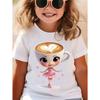 Italian Brainrot Cute Meme T-Shirt for Girls Clothes Ballerina Cappuccino Print Tee Tops Pink Summer Kawaii Outfits Streetwear