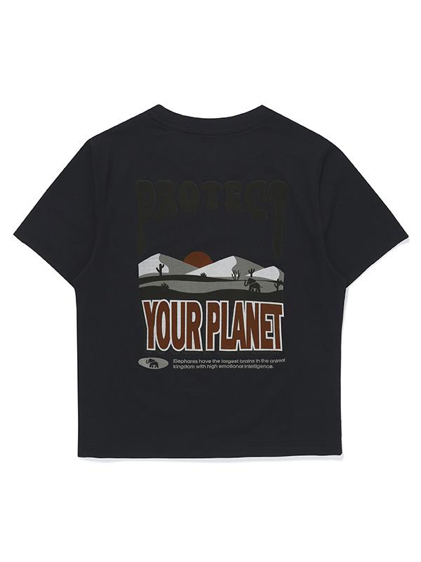 BBC EARTH W Frophy Nature Short Sleeve Round_Black