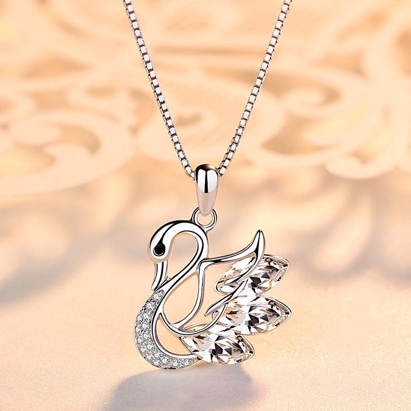 925 Sterling Silver Necklace Pendant Zircon High Quality Chain For Women Luxury Fashion Wedding Engagement Jewelry Party Gifts