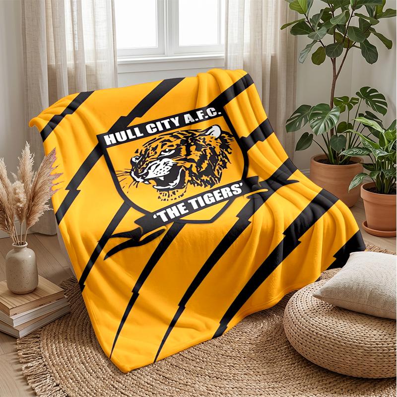 Coperta in Pile Flannel Hull FC Coperta Calda e Accogliente per Divano Letto Viaggio Uso in Tutte le Stagioni