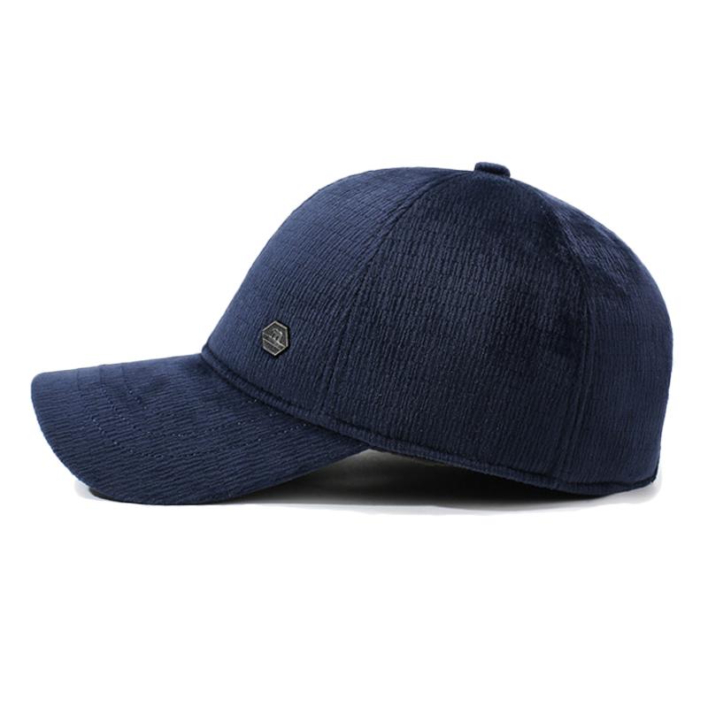 Autumn Winter Men's Outdoor Baseball Cap Velvet Thick Ear Protection Cap Cold Warm Middle-Aged and Elderly Cap