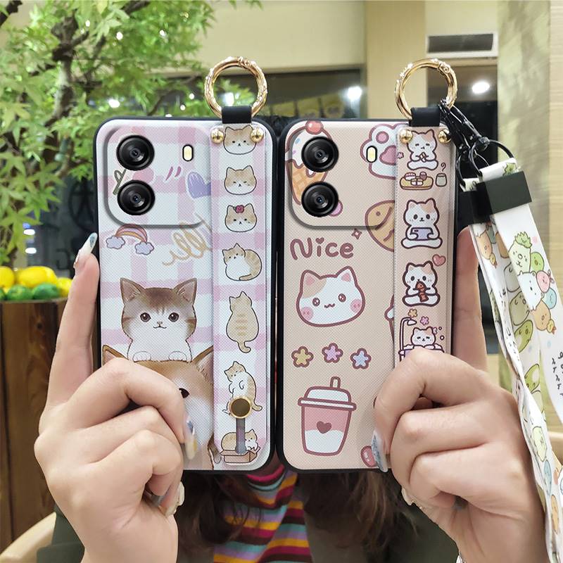 Anti-knock Anti-dust Phone Case For Blackview Wave 6C Shockproof Silicone Durable Ring Waterproof Wrist Strap Kickstand