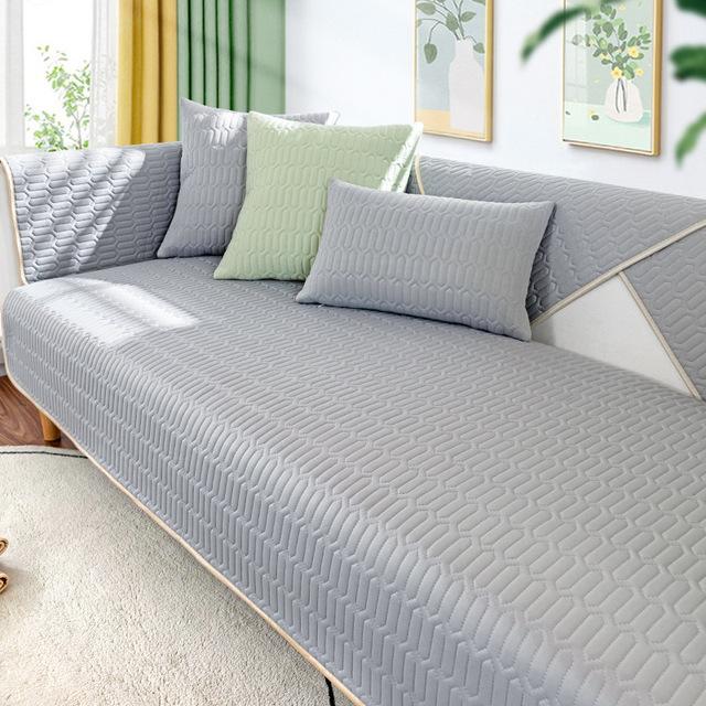 Latex Ice Silk Sofa Cushion Summer Seat Cushion Simple Modern Cushion Solid Color Sofa Cover Non -Slip Cover Cloth