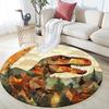 T-Rex Dinosaur Round Area Rug,Carpet Rug for Living Room Bedroom Sofa Playroom Decor,Non-slip Floor Mat