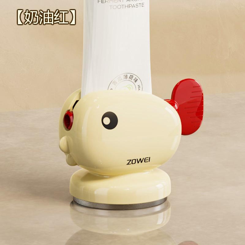 Suction Cup Toothpaste Dispenser Home Bathroom Wall-Mounted Facial Cleanser Presser No Drilling Required