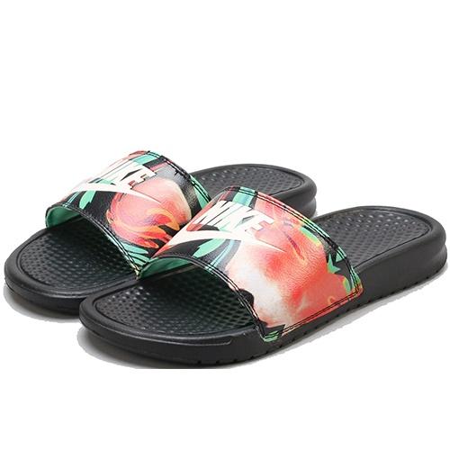 (WMNS) Nike Benassi JDI Print 'Black Floral' Women's 618919-019