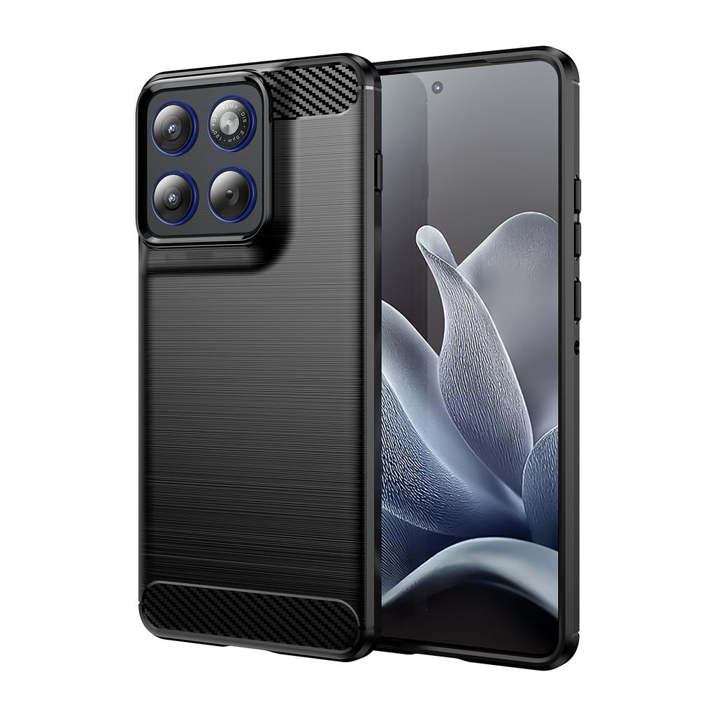 Pro Motorola Edge 70 5G TPU pouzdro Ochranný kryt telefonu Textura uhlíkových vláken Kartáčovaný