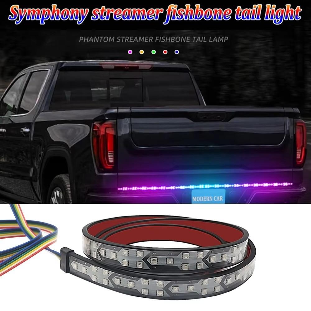 RGB Color Changing Brake Light Strip Waterproof Sealed Rear Light Bar  For Pickup Trucks