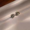 Super Flash Zircon Stud Earrings for Women's New Popular Exquisite Niche Design High-end Earrings Temperament Versatile Earrings