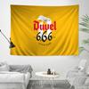 Duvel Bier Anime Wandteppich Hippie Blume Wandteppiche Schlafsaal Dekor Wandbehang Heimdekor