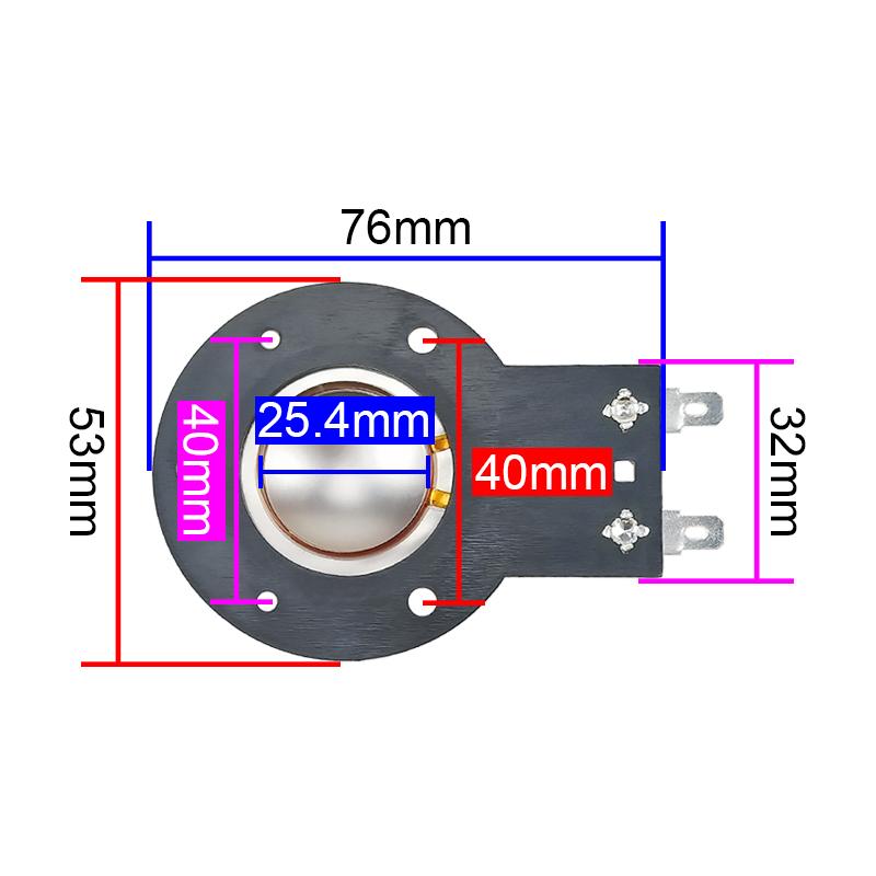 GHXAMP 25.4mm Tweeter Voice Coil 25.5 Core Titanium Film Treble Speaker Coil 8OHM Repair K-100ti K-79 Audio Parts DIY 2PC