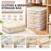 1/4Pcs Large Capacity Mesh Zipper Storage Bag - Clothing Household Bedding Four Piece Set Storage Bag, Clothing Organizing Box
