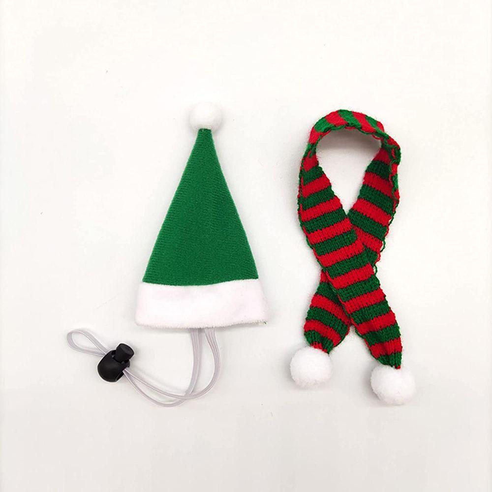 Headwear Holiday Costume Poultry Lizard Guinea Pig Pet Hat Merry Christmas Santa Claus Animal Scarf