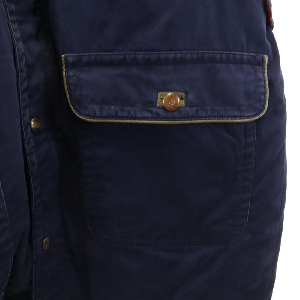 SINA COVA Batting Coat L Navy Quilted Back Men's Used