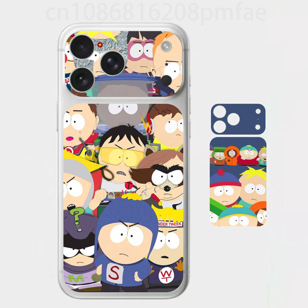 

Cartoon Funny S-South-P-Park 3D Full Body Skin Decal for iPhone 17/Pro/Pro Max Color Rear Protective Sticker iPhone17promax