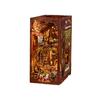 Twilight Cabin Bookends: DIY Wooden 3D Puzzle House Model, Handmade Building Blocks, Assembled Toy Gift.