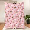 Merry Christmas Blanket Christmas Tree Gingerbread Man Red Flannel Blanket for New Year Christmas Gift for Family Nana Mon Dad