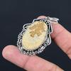 925 Sterling Silver Oval Psilomelane Dendrite Gemstone Birthday Sister Pendant