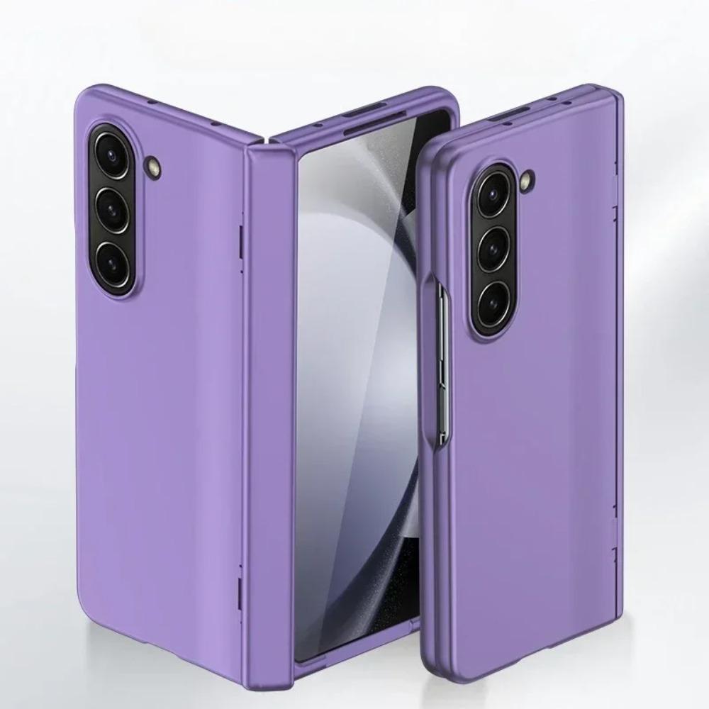 High-end Solid Color Hard PC Phone Case for Samsung Galaxy Z Fold7 Fold6 Fold5 Fold4 3 Matte Shockproof Hinge Protective Cover