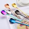 Heart-shaped Coffee Spoon Stainless Steel Creative Porous Heart Stirring Spoon Dessert Snack Scoop Ice Cream Milk Tableware