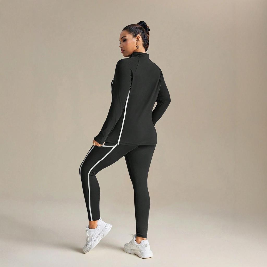 Yoga pants fashion striped fitness pants high waist hip lift slim slim yoga pants breathable sports fitness pants