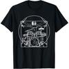 Skeleton Drummer Drums Gift Drawing Present Music T Shirts Men Cotton Humor Streetwear Tee Short Sleeve Unisex Loose Clothing