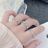 Geometric Light Luxury, High-End Sense, Thin Ring, Personalized Opening Ring, Simple Micro-Inlaid Flash Zircon, Super Fairy Ring, Female.