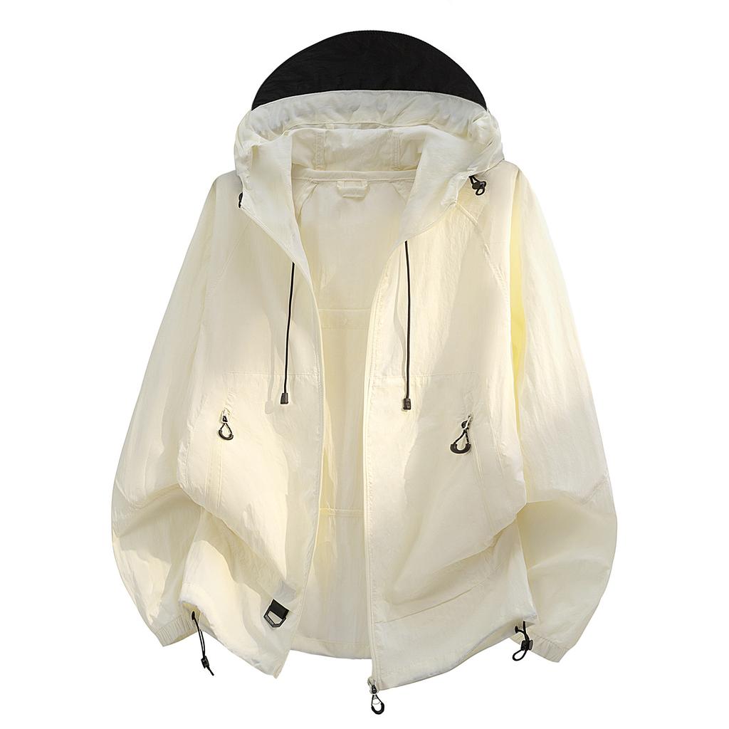 Sunscreen Clothing Outdoor Cool Summer Men's and Women's Hooded Thin Skin Clothing Jacket Loose Breathable Windproof Sunscreen Clothing