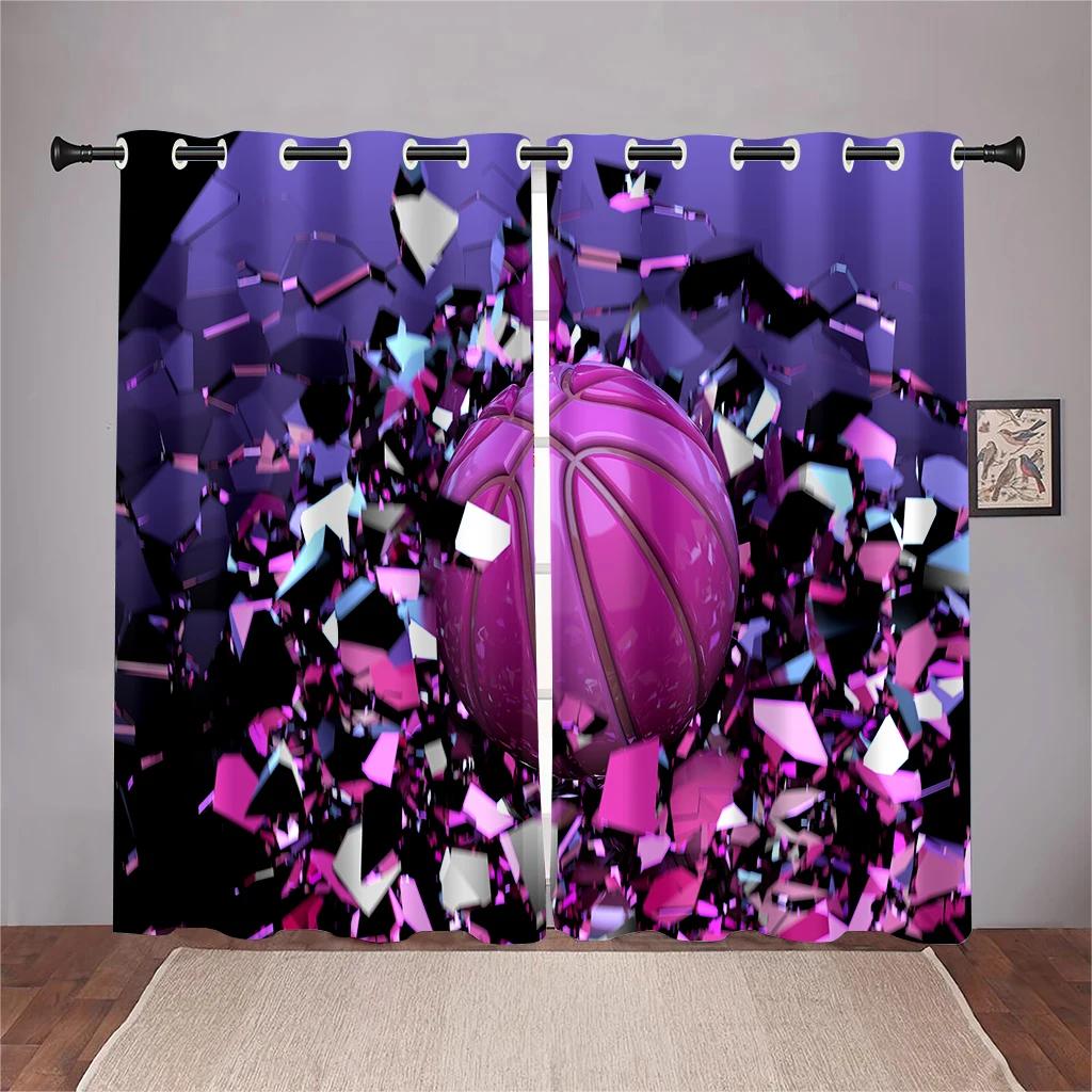 3D Fotbollsplan Glänsande Ljusslingor Gardiner Fotbollsälskare Heminredning Gardiner 2 Paneler Vardagsrum Sovrum Allrum Barnrumsinredning