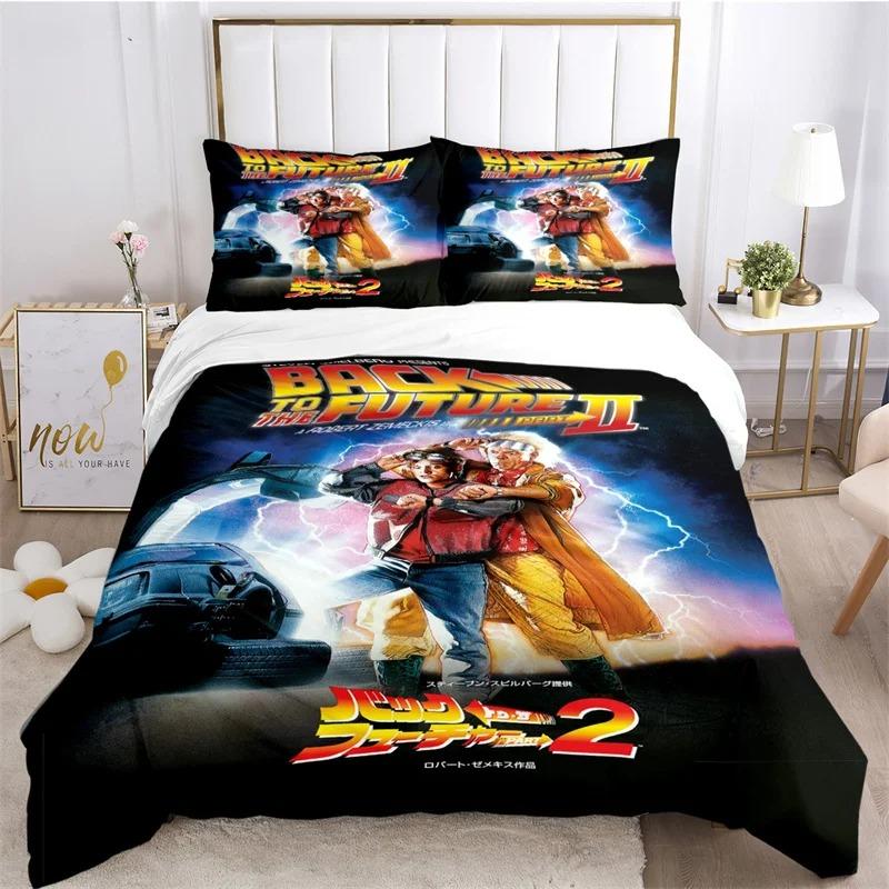 Classic Movie Back To The Future Canary Bedding Set Single Twin Full Queen King Size Bed Set Adult Kid Bedroom Duvet Cover Sets