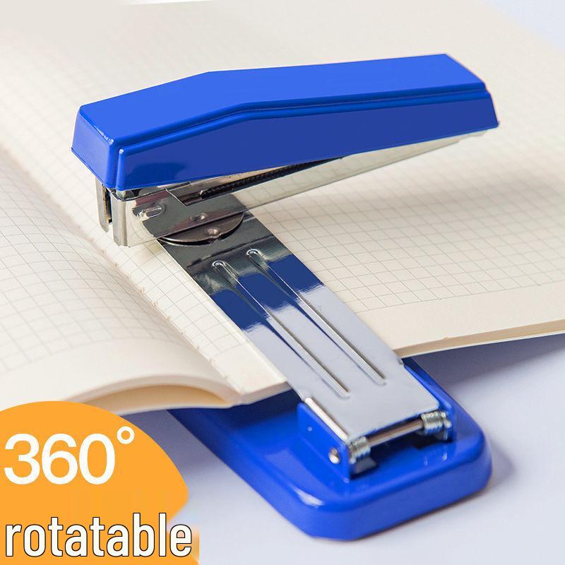 Swivel Stapler for Home, School, and Office - Heavy-Duty, Versatile for Center Folds Rotatable Stapler, Mixed Blue, Black, Gray