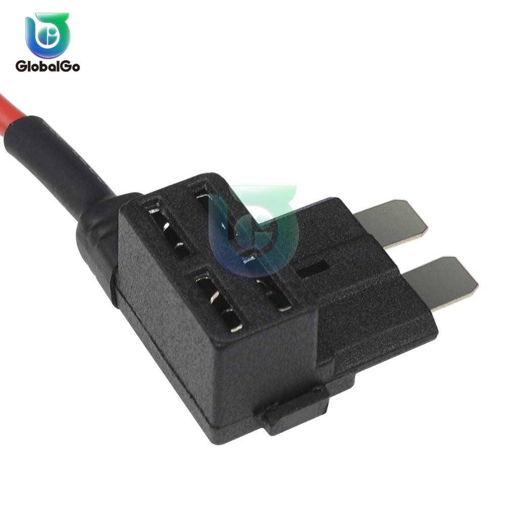 12V Micro/Mini/Standard Size Car Fuse Holder Add-a-circuit TAP Adapter with 10A Micro Mini Standard ATM Blade Fuse