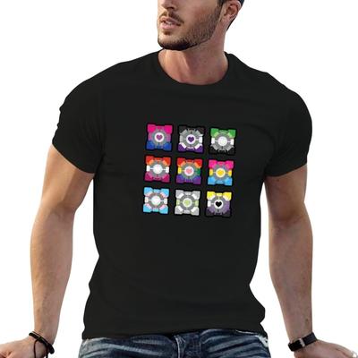 Portal 2 PRIDE Collection Companion Cube T-Shirt Lightweight Running Sports T-Shirt